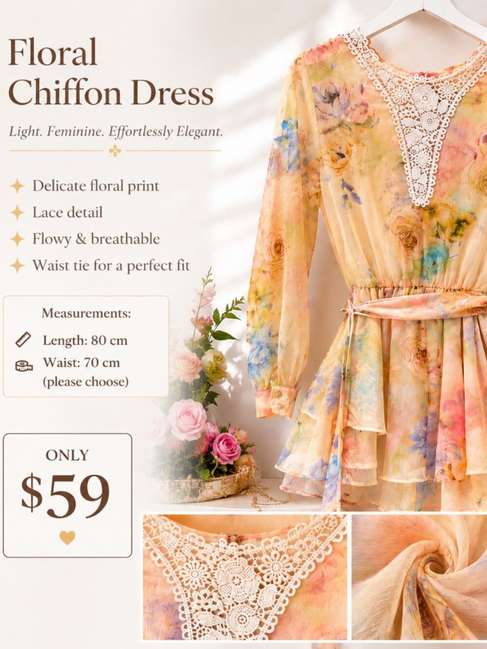Floral Chiffon Dress
